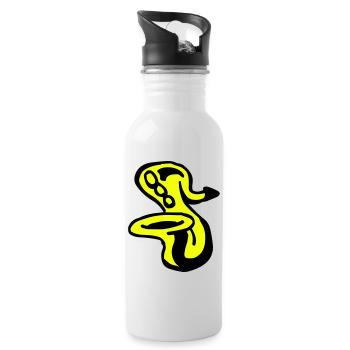 Saxophone - Water bottle with straw - white - Right