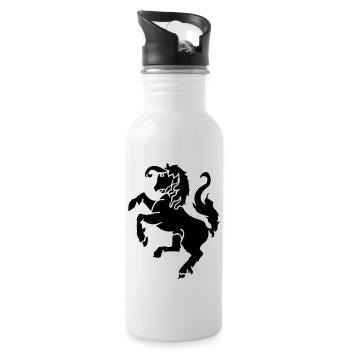 Twente Flagge - Trinkflasche mit integriertem Trinkhalm - Weiß - Rechts
