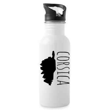 corsica - Water bottle with straw - white - Right