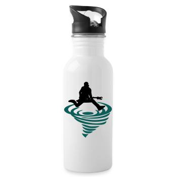 Rocker emblem - Water bottle with straw - white - Right