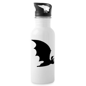 Fledermaus Cartoon – Gothic Nacht Halloween Shirt - Trinkflasche mit integriertem Trinkhalm - Weiß - Rechts