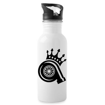 BOOST KING - Water bottle with straw - white - Right