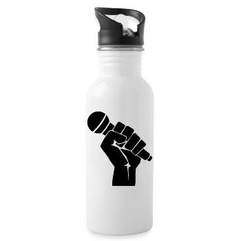 Lutte pour la liberté Musique Rap - Gourde avec paille intégrée - blanc - Droite