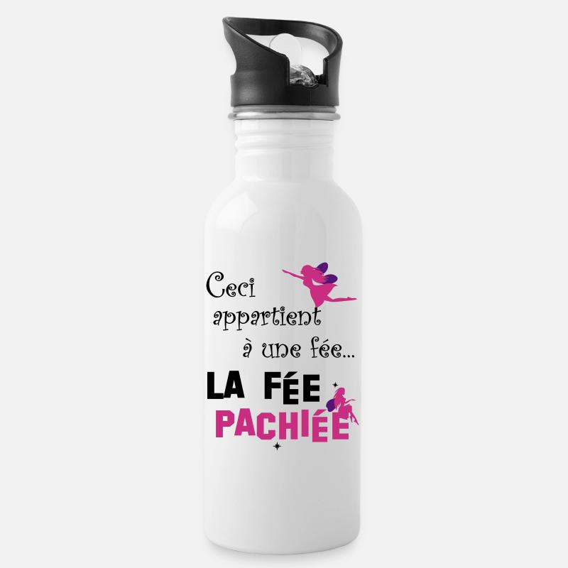 Fée paschiée - Gourde avec paille intégrée - blanc