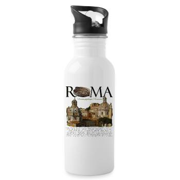 ROMA - Gourde avec paille intégrée - blanc - Droite