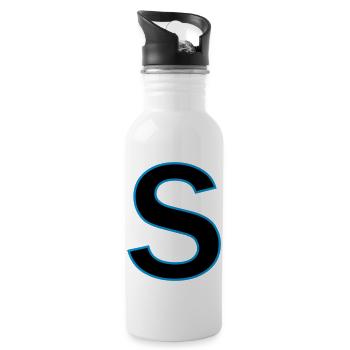 letter s vector - Water bottle with straw - white - Right