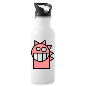 Drachen - Trinkflasche mit integriertem Trinkhalm - Weiß - Rechts