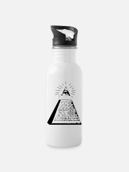 Illuminati - Gourde avec paille intégrée - blanc