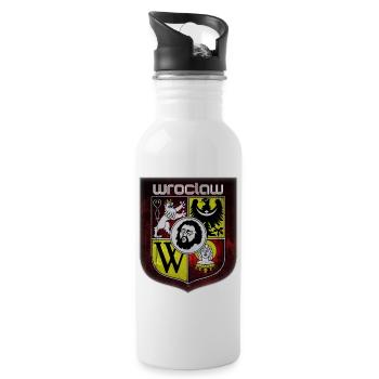 Breslau - Polen - Trinkflasche mit integriertem Trinkhalm - Weiß - Rechts
