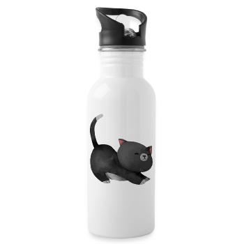 Kitten - Water bottle with straw - white - Right
