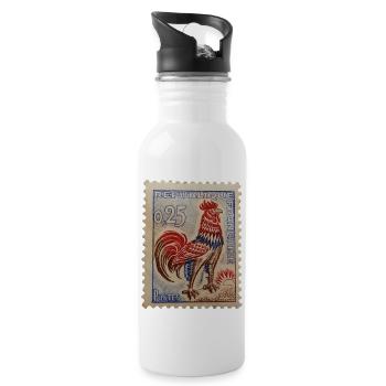 France (stamp) - Water bottle with straw - white - Right