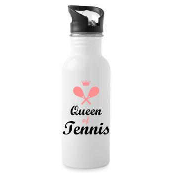 tennis - Water bottle with straw - white - Right