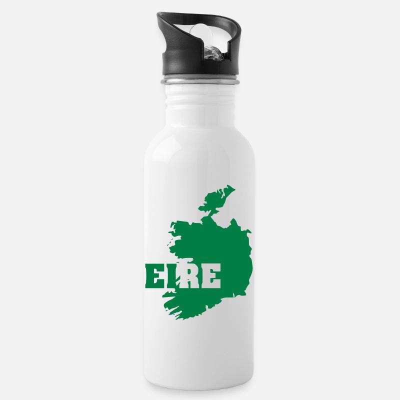Irlande (ID: 002004) - Gourde avec paille intégrée - blanc