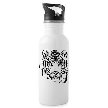 tiger - Gourde avec paille intégrée - blanc - Droite