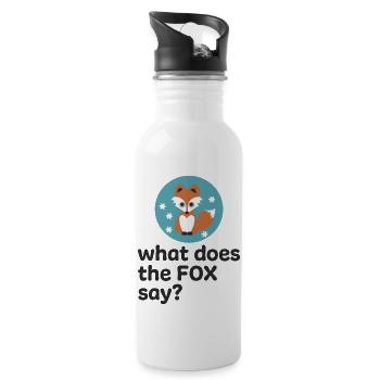 fuchs - Trinkflasche mit integriertem Trinkhalm - Weiß - Rechts