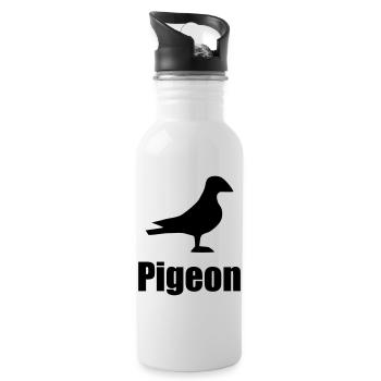 Pigeon - Gourde avec paille intégrée - blanc - Droite
