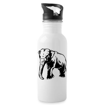 Elefant - Elephant - Water bottle with straw - white - Right