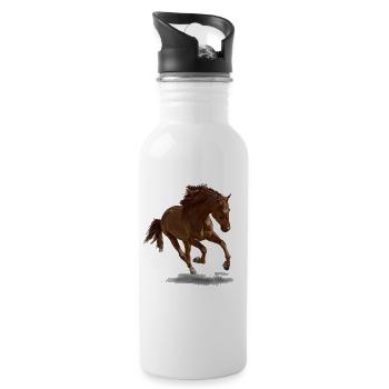 Horse - Water bottle with straw - white - Right