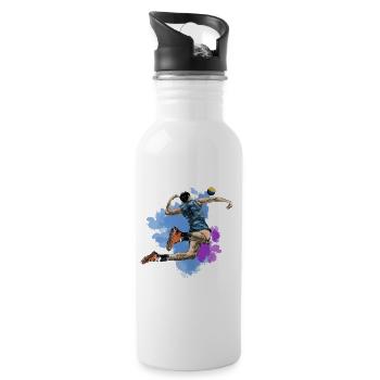 volleyball - Water bottle with straw - white - Right