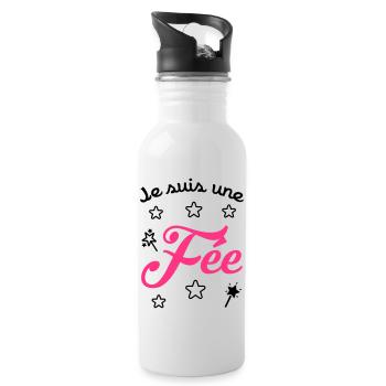 Fée / Fille / Princesse / Reine / Naissance / Bébé - Water bottle with straw - white - Right