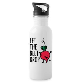 Let the beet drop - Water bottle with straw - white - Right