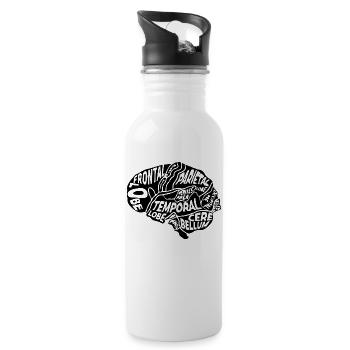 Nurse Doctor Hospital Krankenschwester - Trinkflasche mit integriertem Trinkhalm - Weiß - Rechts