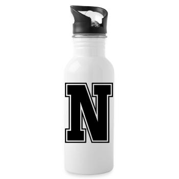 n - Trinkflasche mit integriertem Trinkhalm - Weiß - Rechts