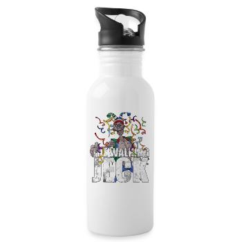 The Walking Jeck Karneval Bestseller Shirt - Trinkflasche mit integriertem Trinkhalm - Weiß - Rechts
