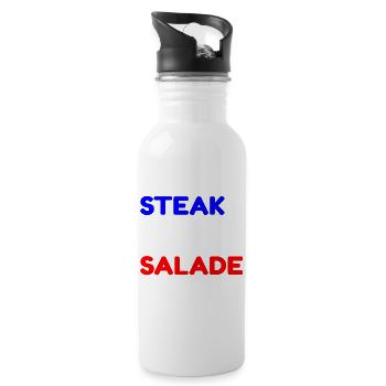 Steak Frites Salade - Gourde avec paille intégrée - blanc - Droite