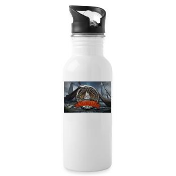 VALHALLA 2 - Trinkflasche mit integriertem Trinkhalm - Weiß - Rechts