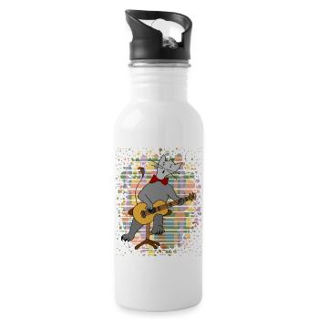 Cat - Water bottle with straw - white - Right