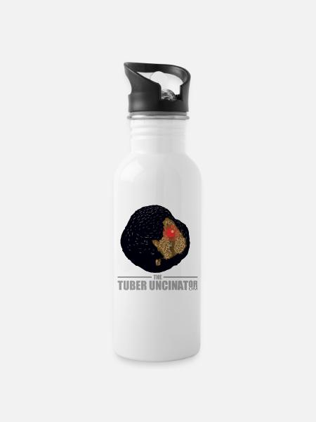 Tuber Uncinator - Trinkflasche mit integriertem Trinkhalm - Weiß