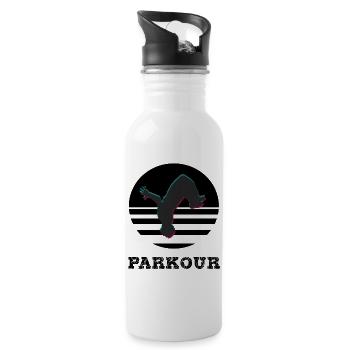 Parkour - Gourde avec paille intégrée - blanc - Droite