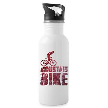 Mountain Bike - Water bottle with straw - white - Right