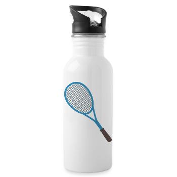 tennis racket - Water bottle with straw - white - Right