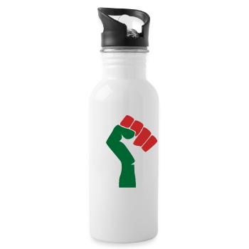 Palestine libre - Gourde avec paille intégrée - blanc - Droite
