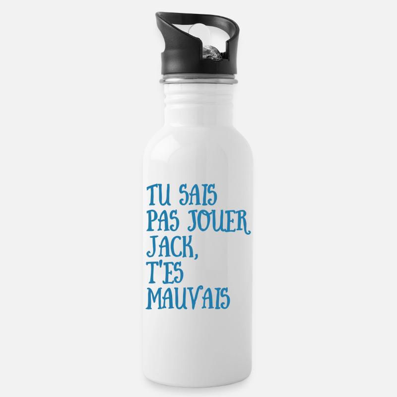 t-shirt jack t'es mauvais jack oss 117 cadeau - Gourde avec paille intégrée - blanc