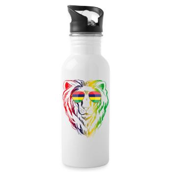 Mauritius - Water bottle with straw - white - Right