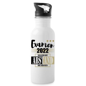 Examen 2022 Wir sind mit Abstand die Besten - Trinkflasche mit integriertem Trinkhalm - Weiß - Rechts