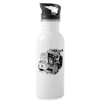 Traktor Fortschritt ZT 303 E - Trinkflasche mit integriertem Trinkhalm - Weiß - Rechts