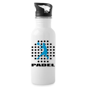 Padel - Gourde avec paille intégrée - blanc - Droite