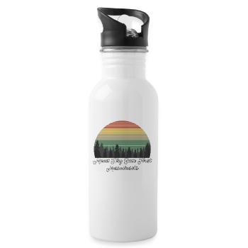 Mount Toby State Forest - Trinkflasche mit integriertem Trinkhalm - Weiß - Rechts