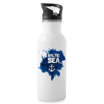 Baltic Sea - Water bottle with straw - white - Right