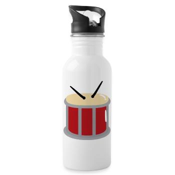 Tambour - Gourde avec paille intégrée - blanc - Droite