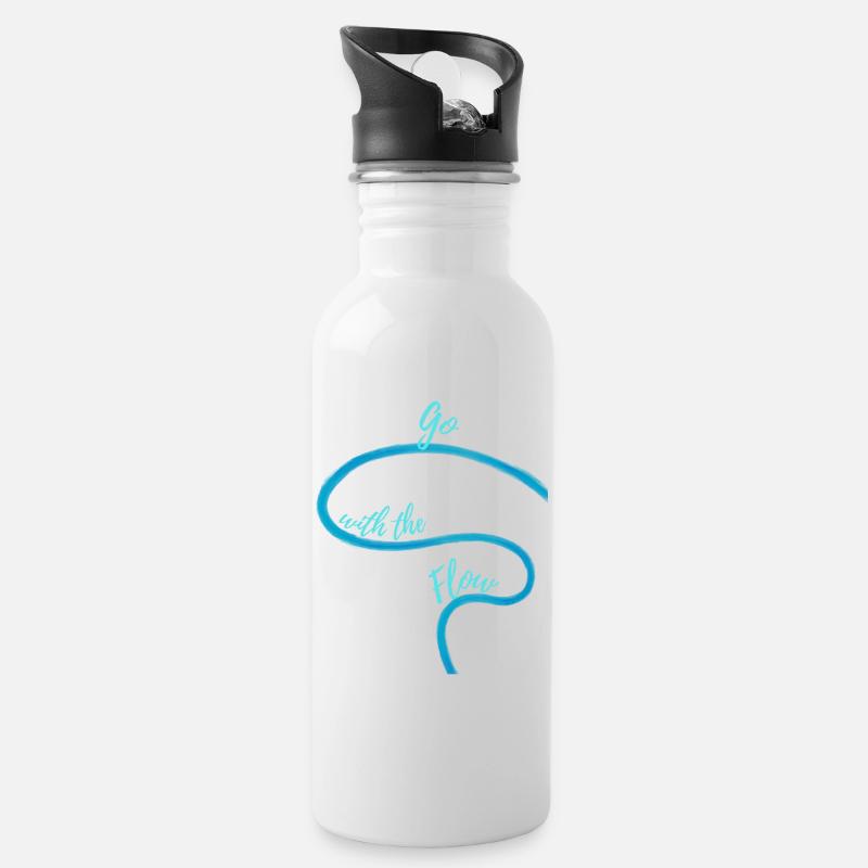 Flow - Trinkflasche mit integriertem Trinkhalm - Weiß