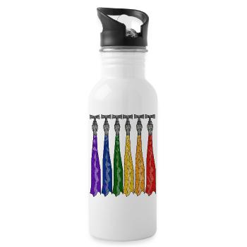 LGBTQ faucets - Water bottle with straw - white - Right
