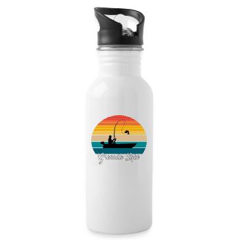 Grenada Lake Fishing Spot - Water bottle with straw - white - Right