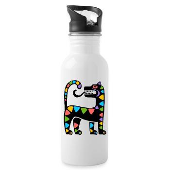 Inca Culture, Latin America - Water bottle with straw - white - Right