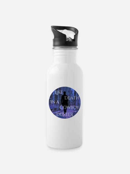 Rose Vampire Academy - Trinkflasche mit integriertem Trinkhalm - Weiß