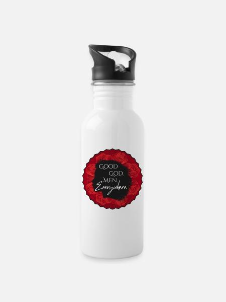 Rose Vampire Academy - Trinkflasche mit integriertem Trinkhalm - Weiß